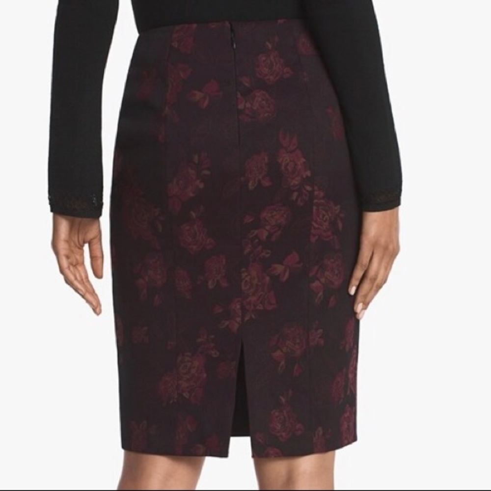 WHBM rose print jacquard skirt suit - Picture 6 of 16